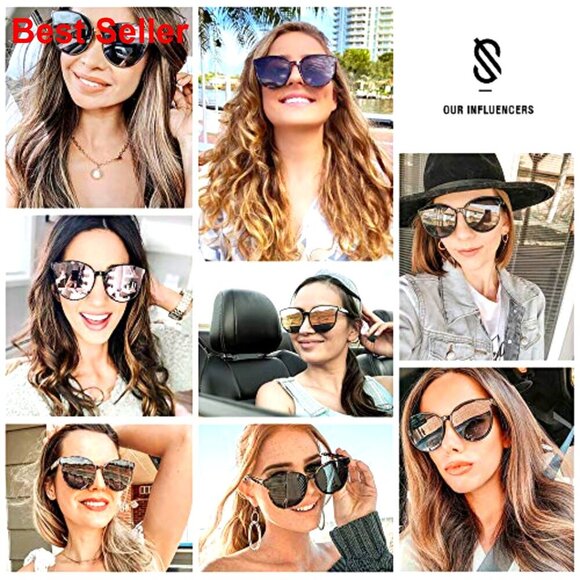 Oversized Vintage Round Sunglasses UV400 Protection Plastic Frames main image 4